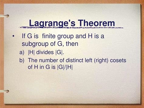 PPT - Lagrange's Theorem PowerPoint Presentation, free download - ID:6336173