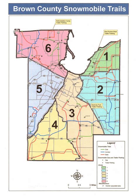 Brown County Snowmobile Trail Zones