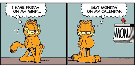 Friday...Monday Garfield Cartoon, Garfield Comics, Garfield And Odie, A Comics, Cartoons Comics ...