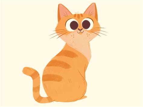 Orange Tabby Cat | Cartoon cat drawing, Cute cat drawing, Cat drawing