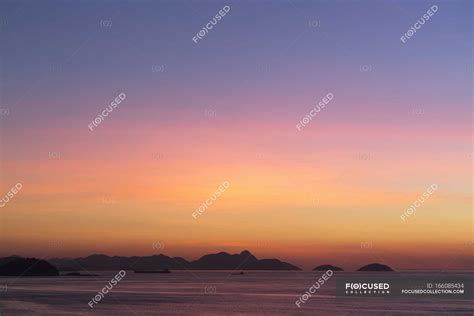 View from Copacabana beach at sunrise Rio De Janeiro, Brazil — tourist ...