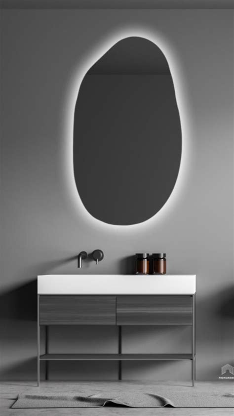 LED Full Lenght Wavy Mirror, Illuminated Bathroom Mirror in 2023 | Bathroom interior design ...