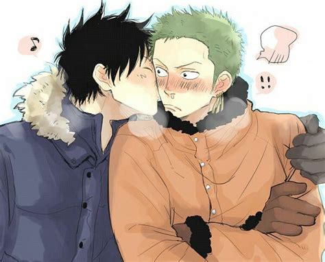 Luffy kissing Zoro on cheek | One piece anime, One piece wallpaper iphone, One piece comic