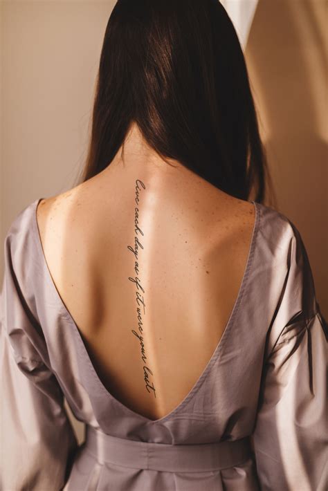 Long Text Spine | Semi Permanent Tattoo - Not a Tattoo