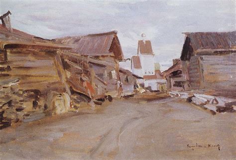 Village in northern Russia, c.1890 - Konstantin Korovin - WikiArt.org