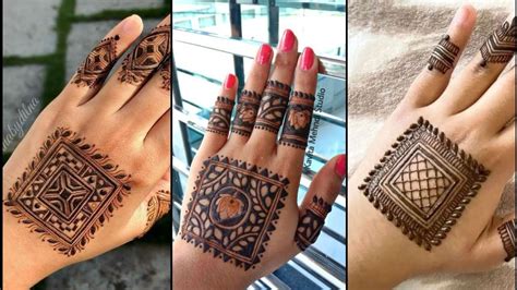 #3 Square mehndi designs| Hand mehndi designs| #Hennapattern - YouTube