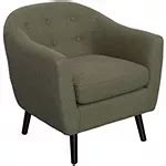 Oliver Mid-Century Linen Fabric Chair