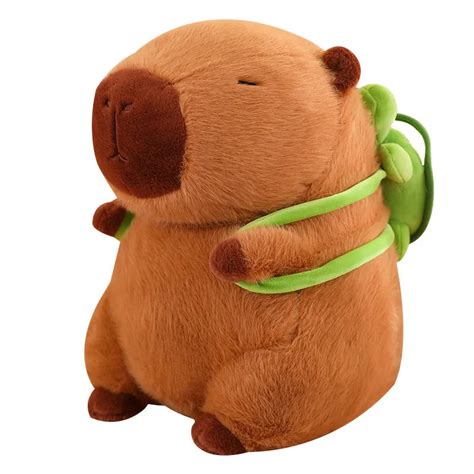 Capybara Plush Toy, with Turtle Backpack, Cute Capybara Stuffed Animal ...