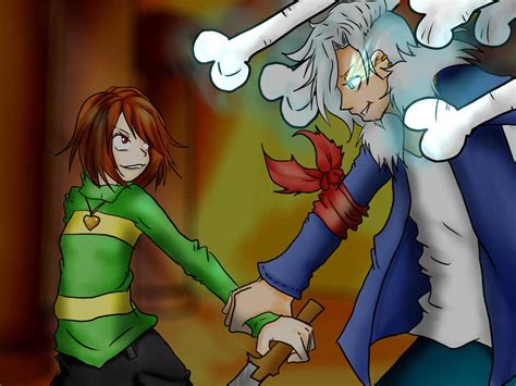 Undertale - Sans vs Chara by PrincipeSinCorazon on DeviantArt