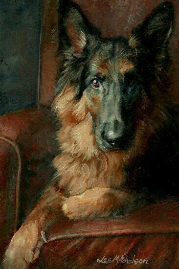 Art ♡ | Dog paintings, German shepherd art, Canine art