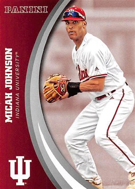 Micah Johnson baseball card (Indiana Hoosiers) 2016 Panini Team Collection #21