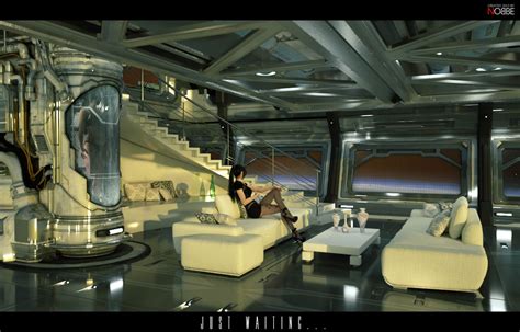 Just waiting... | Scifi interior, Spaceship interior, Futuristic interior