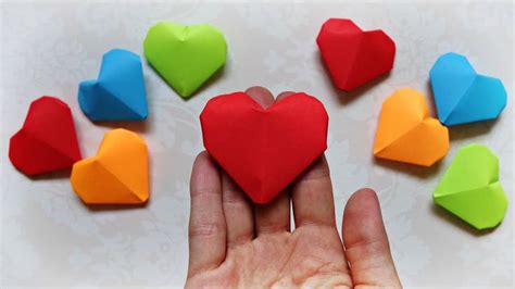 how to make an origami 3d heart in 2024 | Origami heart, 3d origami heart, Paper hearts origami