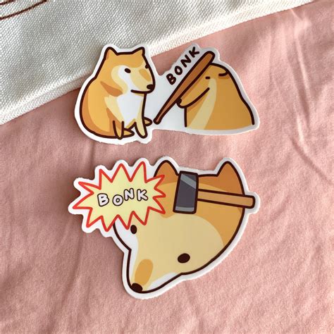 BONK Dog Meme Stickers - Etsy