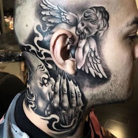 Gangster Tattoos, Evil Tattoos, Scary Tattoos, Head Tattoos, Body Art ...