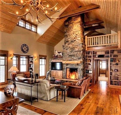 Cabin Living, Farm House Living Room, Farmhouse Living, Living Area ...