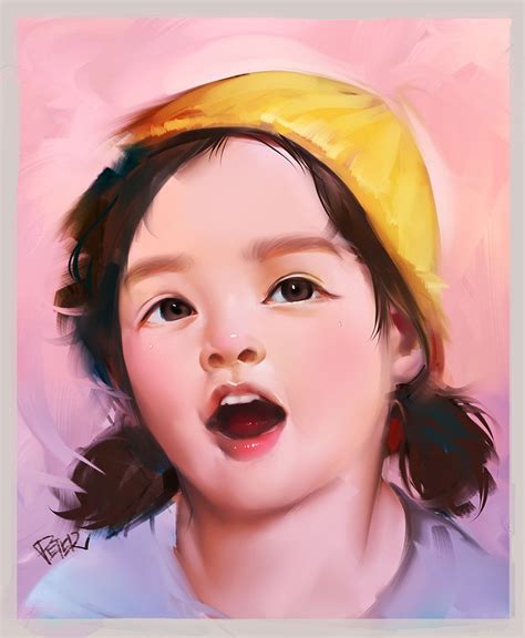 ArtStation - Newwork, Peter Xiao Baby Painting, Digital Painting, Digital Art, Girl Cartoon ...