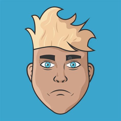 Character for Your Project. Cartoon Vector Illustration Design. the Man with Blond Hair ...