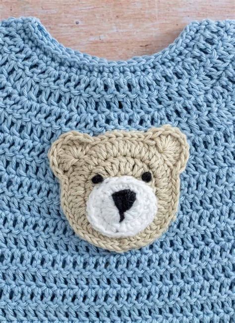 How to Crochet Bear Applique (Cute, Fast & Easy) - Maisie and Ruth