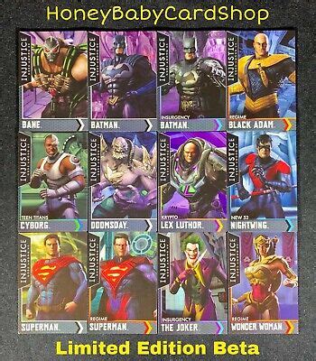 Injustice Arcade Limited Edition Beta Gold Starter Set 12 Cards | eBay