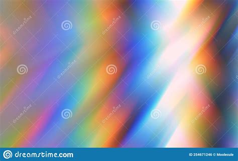 Beautiful Rainbow Light Refraction Picture Illustration Background. Lens Refraction Effect Stock ...