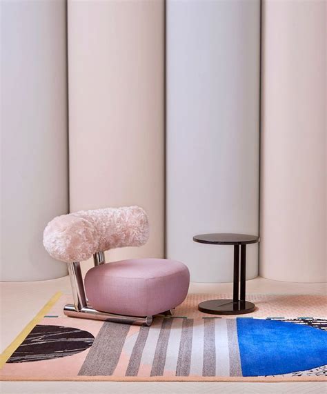 Studio Proba rug for CC-Tapis; Sebastian Herkner chair for Moroso Colorful Furniture, Fine ...