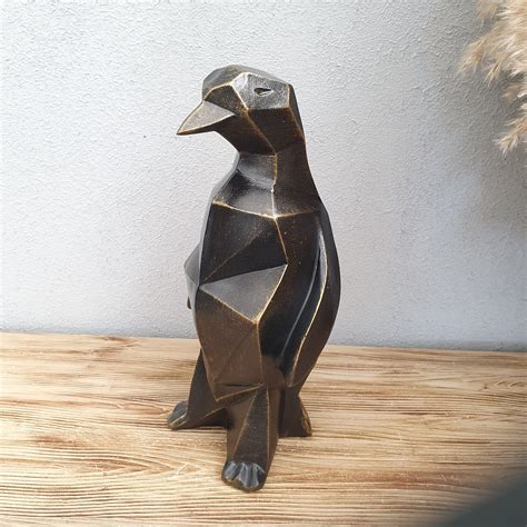 Decorative Cubic Penguin Statue Garden Sculpture Black - Etsy