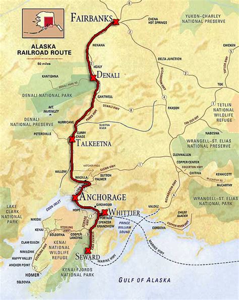 Alaska Railway: Route Map