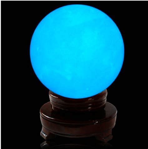 60mm BLUE Glow Calcite Glow In The Dark Stone Ball Sphere Healing | Blue calcite, Glow in the ...