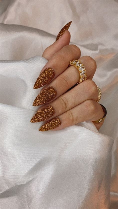 Champagne Sparkle Raw Glitter Press on Nail Set - Etsy