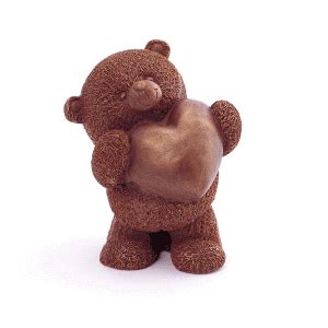 Bear With A Heart Chocolate Figure Teddy Bear – Not Just Chocolate NYC