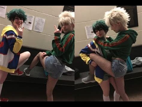 BakuDeku goes to a rave ( My hero Academia Cosplay) - YouTube