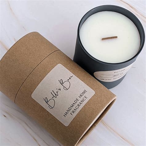 Wooden Wick Scented Candles With Eco Packaging - Belle's Barn