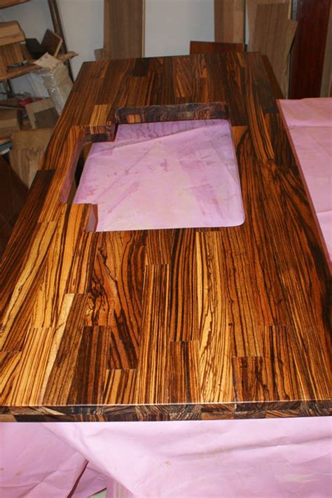 zebrano wood worktops countertops finger jointed panels butcher blocks ...
