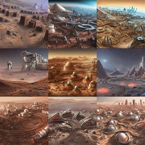 mars city, highly detailed, science fiction, concept | Stable Diffusion