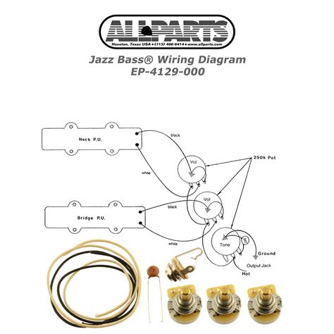 Wiring Kit for Jazz Bass - Kitarapaja