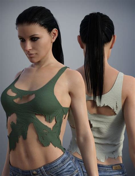 dForce Torn Clothes for Genesis 8 Female(s) | 3d Models for Daz Studio and Poser