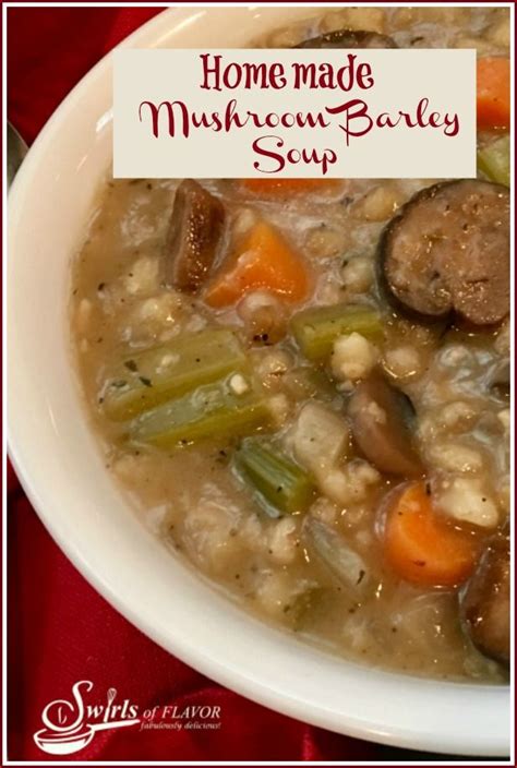 Slow Cooker Mushroom Barley Soup | Recipe | Barley soup, Mushroom barley soup, Homemade soup recipe