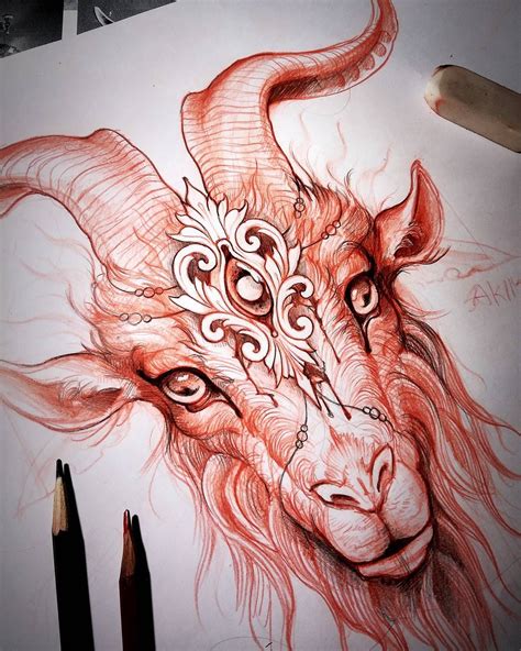Tattoo Goat, Tattoo P, Tier Tattoo, Tatoo Art, Neck Tattoo, Satanic ...