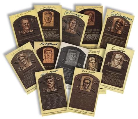 Baseball Hall of Fame Signed Plaques with Scarce Signatures (173)