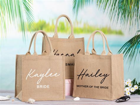Personalized Burlap Bags Custom Name Monogram Beach | Etsy