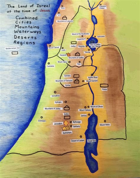 Printable Map Of Israel In Jesus Time