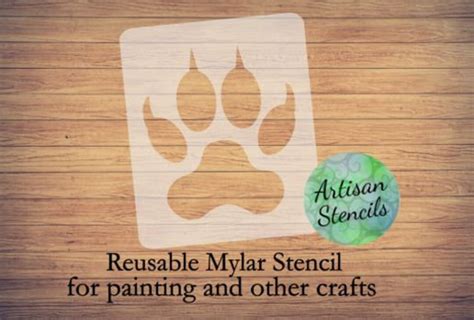 Wolf Paw Stencil Reusable Wolf Paw Wood Sign Stencil Baking - Etsy