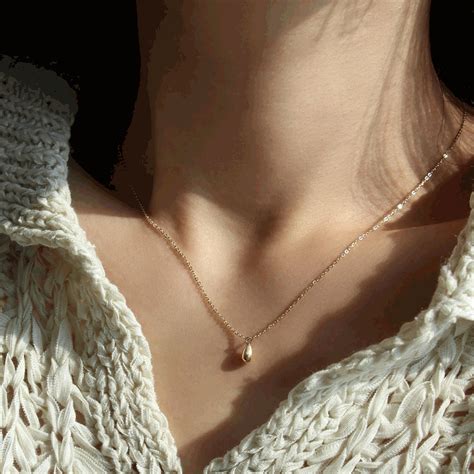 14k water drop necklace – 4MiLi (フォーミリ)