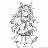 Danganronpa Coloring Pages Ibuki Mioda Hand Drawing  XColoringscom sketch template