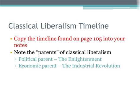 PPT - 19 th Century Liberalism Classical Liberalism PowerPoint ...