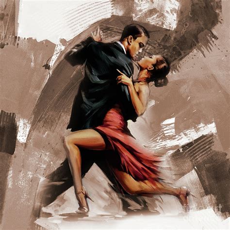 Tango Couple Dance art Painting by Gull G - Pixels