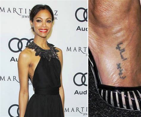 Zoe Saldana’s 5 Tattoos & Their Meanings - Body Art Guru