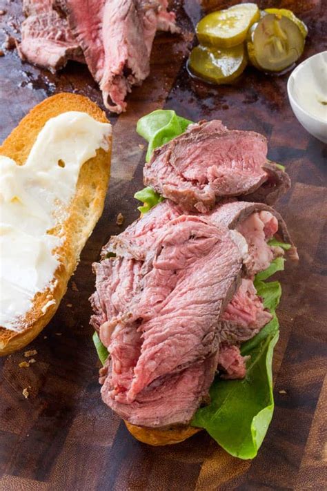 Slow Cooker Roast Beef Sandwiches with Horseradish - Dinner, then Dessert