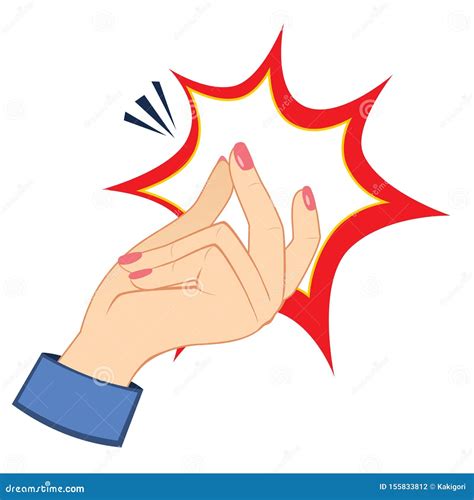 Woman Hand Snapping Fingers Stock Vector - Illustration of snapping ...